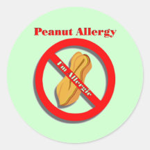 Peanut Allergy Sticker I'm Allergic in Green