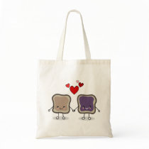 Peanut Butter and Jelly Tote Bags