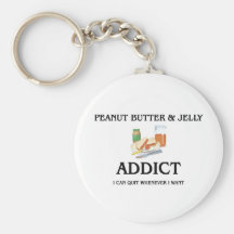 Peanut Butter & Jelly Addict Key Chains