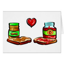 Peanut Butter Loves Jelly Greeting Cards