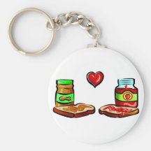 Peanut Butter Loves Jelly Key Chain