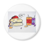 Peanut butter sandwich refrigerator magnets