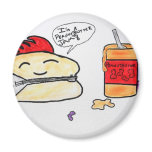 Peanut butter sandwich refrigerator magnet