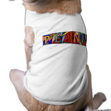 PEANUT ~ PERSONALIZED LGLETTER ~ PET-WARE FOR DOGS DOG TSHIRT