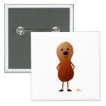 Peanut With Shoes Pinback Button