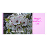 Pear Blossoms, Happy Mother's Day Card Customized Photo Card