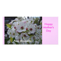 Pear Blossoms, Happy Mother's Day Card Customized Photo Card