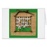 Pear bunny greeting card