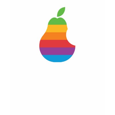 Pear Computers Retro Apple Logo Parody TShirt by Lamborati