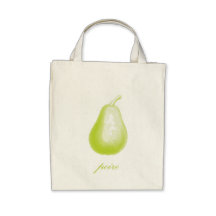 Pear (Poire) Organic Grocery Tote Bag