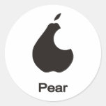 PEAR ROUND STICKER