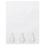 Pear Sketch. Line drawing in light green. Custom flyers