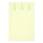 Pear Sketch. Line illustration in green. stationery
