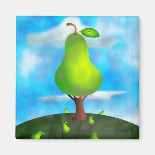 Pear Tree Refrigerator Magnets