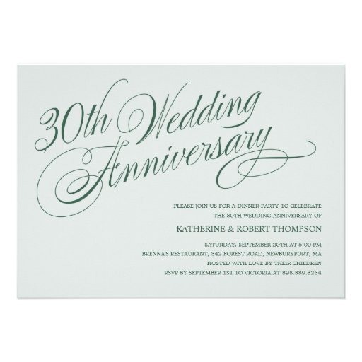 Pearl 30th Wedding Anniversary Invitations Zazzle