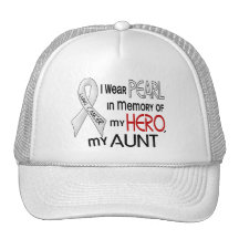 Pearl In Memory Of My Aunt Lung Cancer Hats