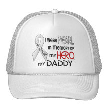 Pearl In Memory Of My Daddy Lung Cancer Trucker Hat