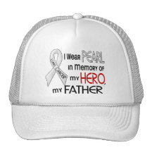 Pearl In Memory Of My Father Lung Cancer Hats