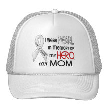 Pearl In Memory Of My Mum Lung Cancer Mesh Hats