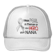 Pearl In Memory Of My Nana Lung Cancer Mesh Hat