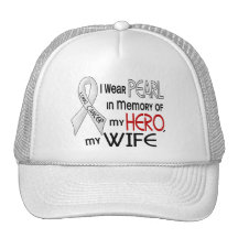 Pearl In Memory Of My Wife Lung Cancer Trucker Hat