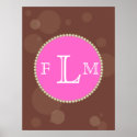 Pearl Monogram Poster posters