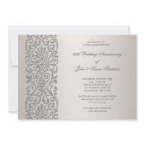 Pearl Silver Border 25th Anniversary Party