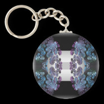 pearlescent floral keychains