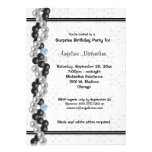 Pearls, Diamonds And Damask Surprise Party Inivte Personalized Announcements
