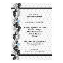 Pearls, Diamonds And Fishnet Print Personalised Announcements