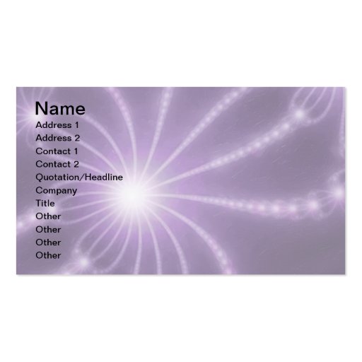 Pearls from the Deep 1 Purple Business Cards