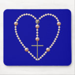 "Pearls" heart shaped Rosary Mouse Pad
