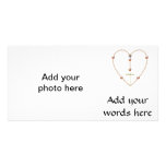 "Pearls" heart shaped Rosary Photo Card Template
