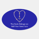 "Pearls" heart shaped Rosary Stickers