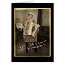 Pearl's the Real Ginger Greeting Card
