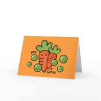 Peas And Carrots Greeting Cards