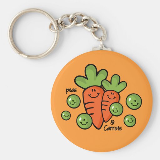 Peas And Carrots Keychain