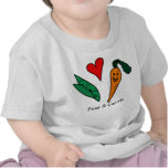 Peas and Carrots Love Cute Green and Orange Tshirt