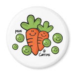 Peas And Carrots Refrigerator Magnet