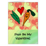 Peas Be My Valentine Greeting Card