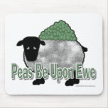 Peas Be Upon Ewe Mousepad