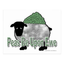 Peas Be Upon Ewe Postcards