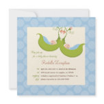 Peas in a Pod Boy Twins Baby Shower Invitation