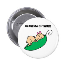 Peas in a Pod Grandma of Twins Buttons
