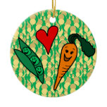 Peas Love Carrots, Cute Green and Orange Design