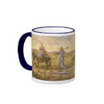 Peasant Couple Going to Work by Vincent van Gogh mugs