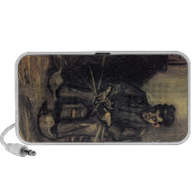 Peasant Making a Basket by Vincent van Gogh Travel Speaker