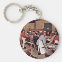 Peasant Wedding By Bruegel D. Ä. Pieter Keychains