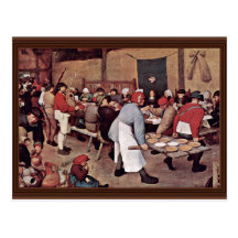 Peasant Wedding By Bruegel D. Ä. Pieter Post Card