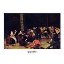 Peasant Wedding By Hals Frans Postcard